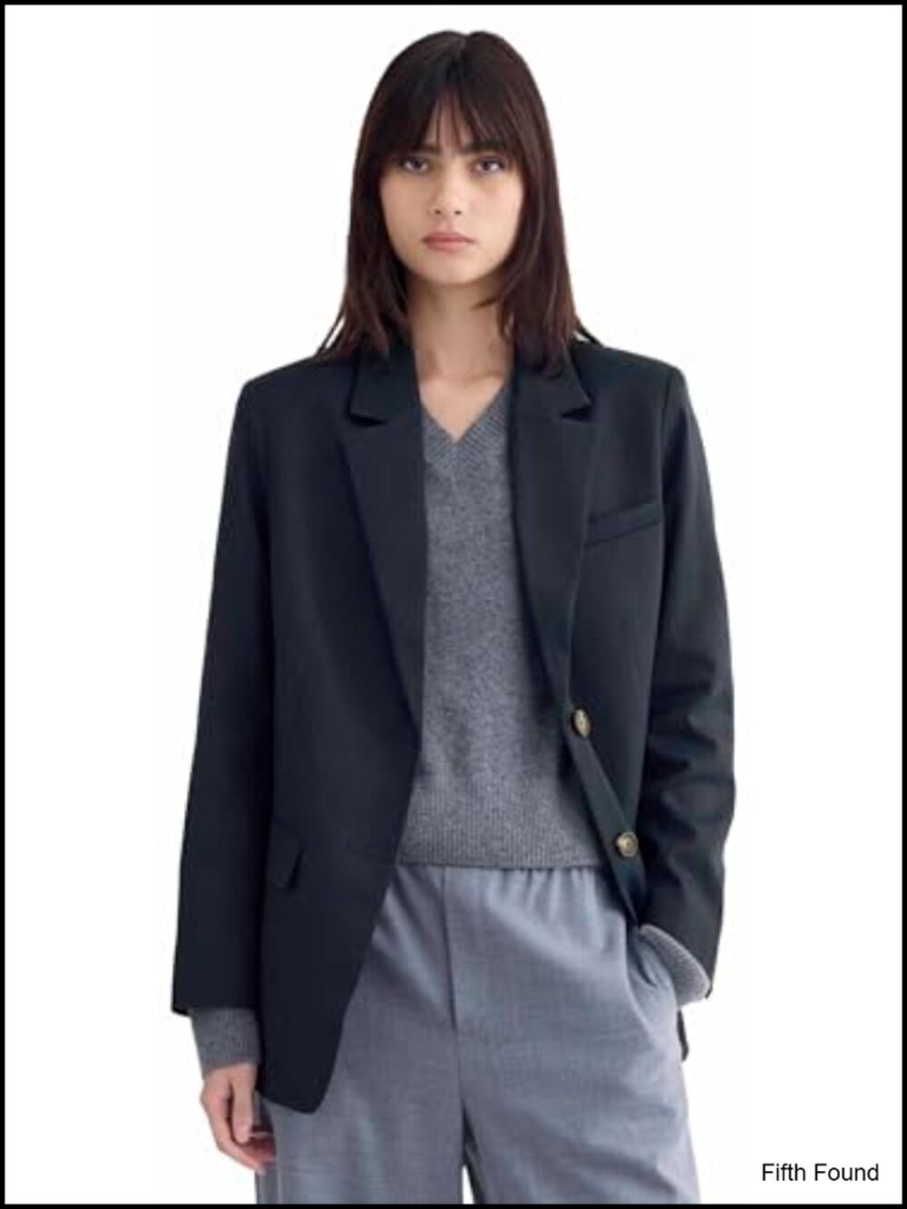 Oversized Blazer TENCEL Lyocell Organic Cotton Blend Business Casual